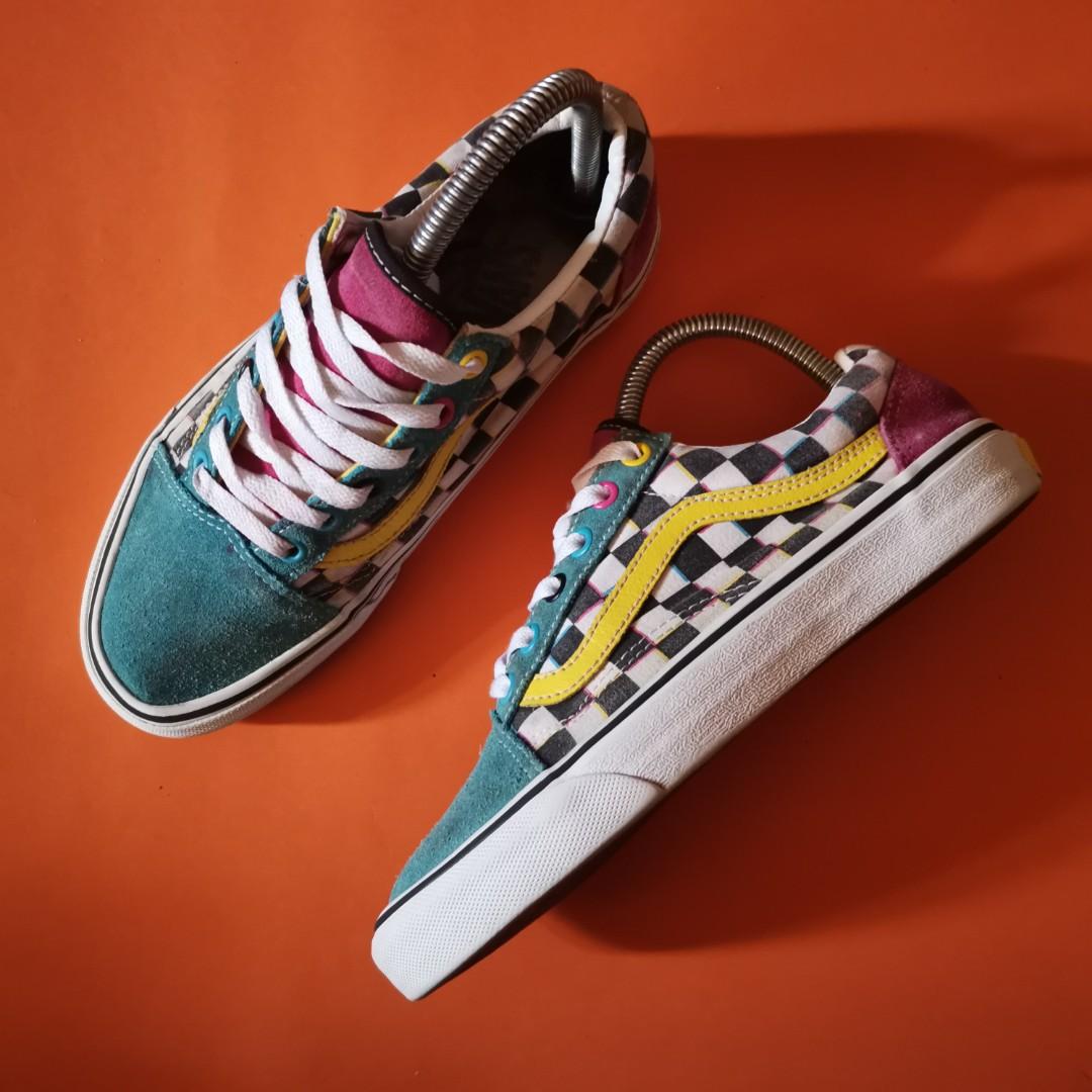 Old skool crazy checkerboard vans sales