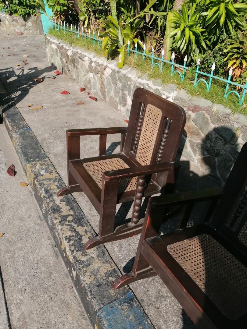 Vintage narra rocking chair for your twins, Furniture & Home Living