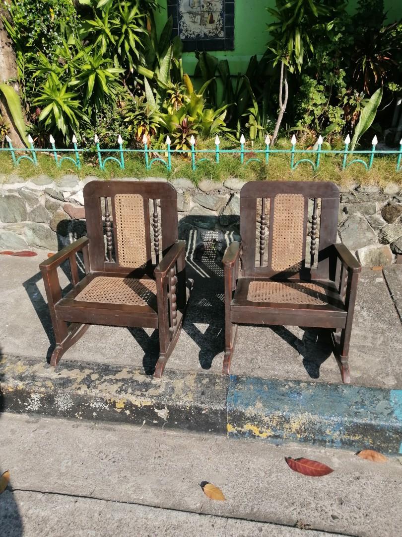 Vintage narra rocking chair for your twins, Furniture & Home Living