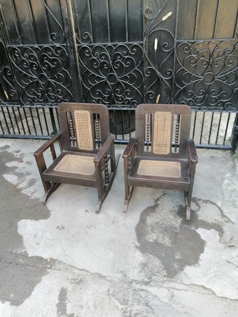 Vintage narra rocking chair for your twins, Furniture & Home Living
