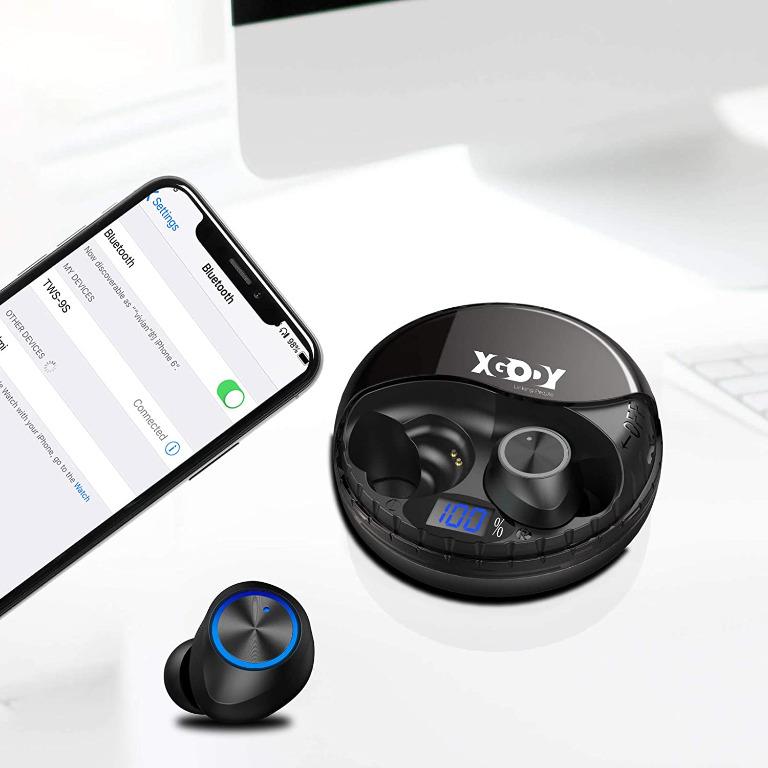 Xgody Wireless Earbuds Bluetooth 5.0 Headphones TWS In Ear Mobile Phone Headset 40 Hours Playtime with Charging Case for Android iPhone Workouts Running Gym Work Home Audio Earphones on Carousell