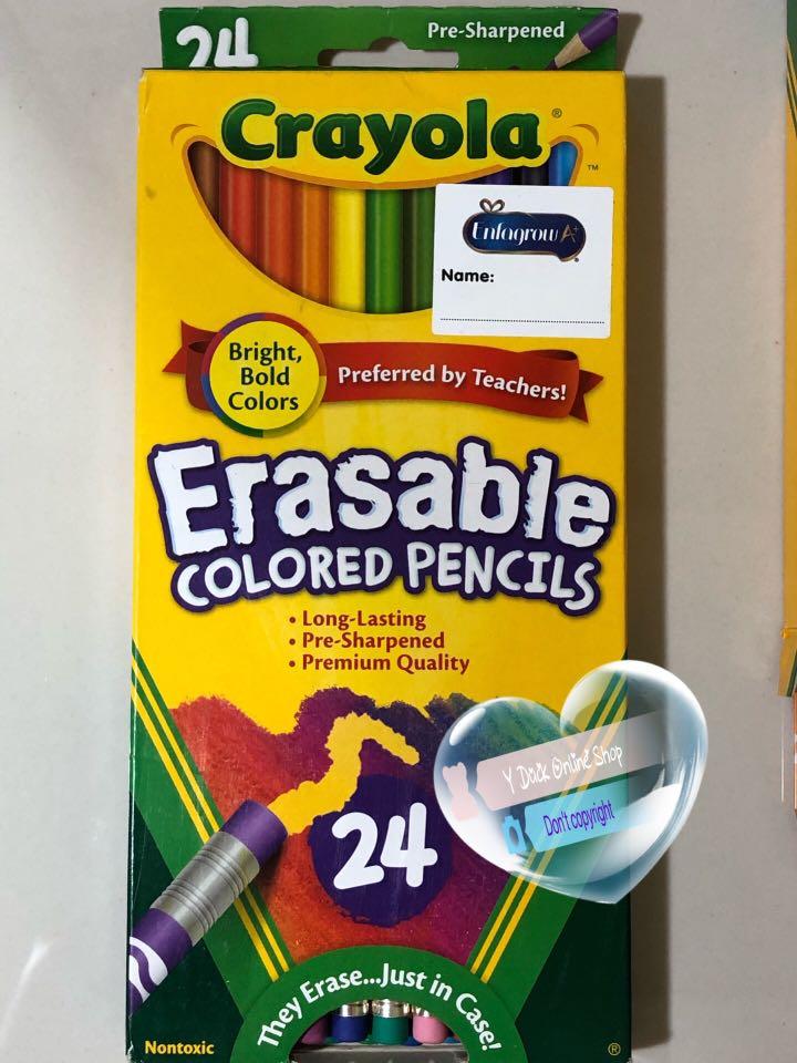 100% Original Crayola - Normal 24CT Color Pencils -LONG- Non ...