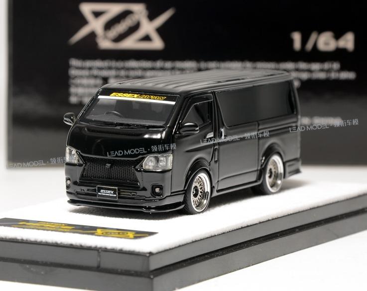 404 Error 1:64 Toyota Hiace Essex Van Black Resin Model Car