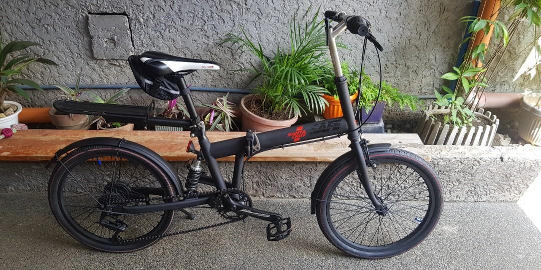 matte black folding bike