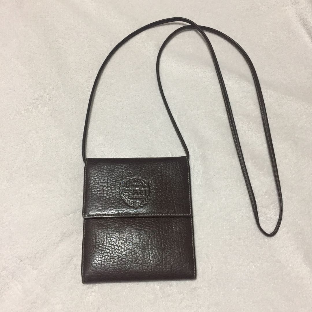 90 s Vintage Esprit Genuine Leather Sling Bag Women s Fashion Bags Wallets Cross body Bags on Carousell