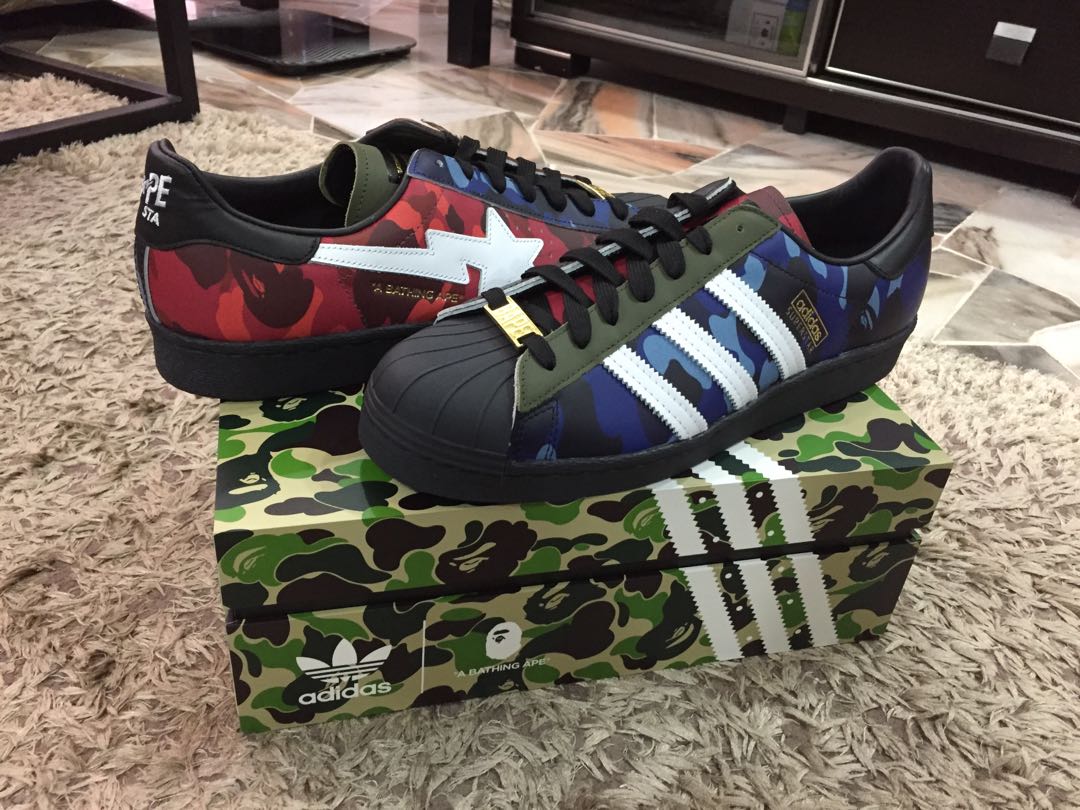 Adidas superstar x deals bape x mastermind