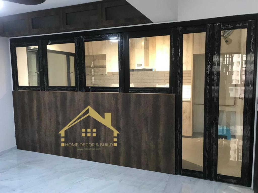 aluminum bifold door with window kitchen home services renovations on carousell