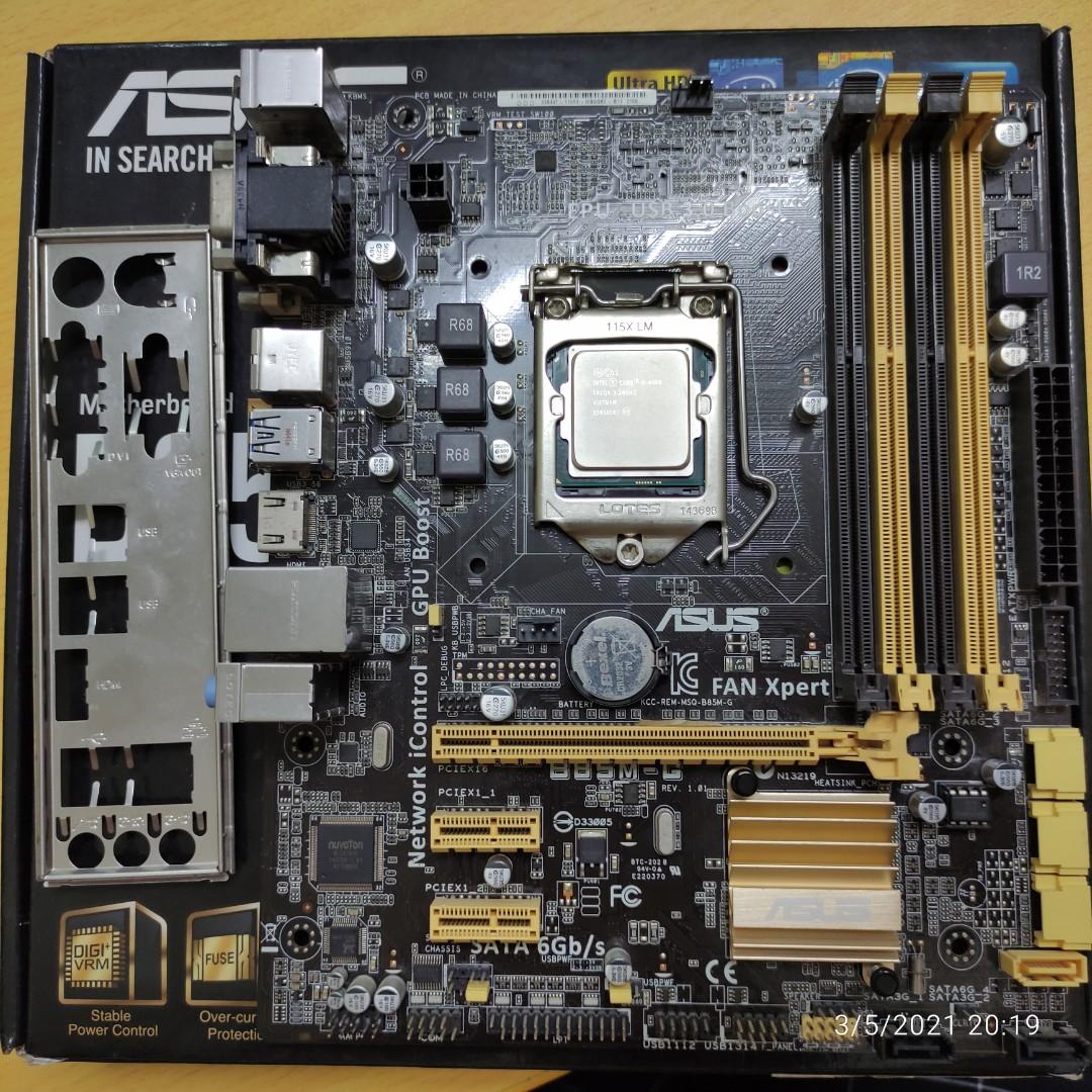 Asus B85M-G Motherboard, Computers & Tech, Parts & Accessories