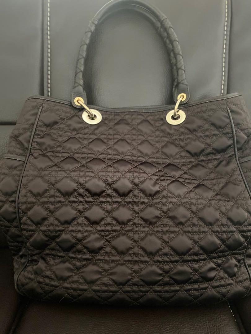 Authentic Christian Dior Tote bag (Category: Luxury Bags & Wallets) located in Paranaque City. Submitted by french21closet (Listing ID 1073383397, Image 3). Description: Authentic Christian Dior Tote bag Color: Dark Brown/Nylon with signature Dior Chain In very good condition “This is preloved, please expect signs of usage and manage your expectations” For serious takers only PM me if interested: SMS 09174506853.