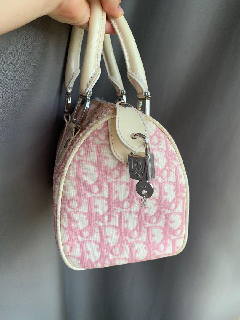 Authentic Pink Dior Boston Bag, Luxury, Bags & Wallets on Carousell