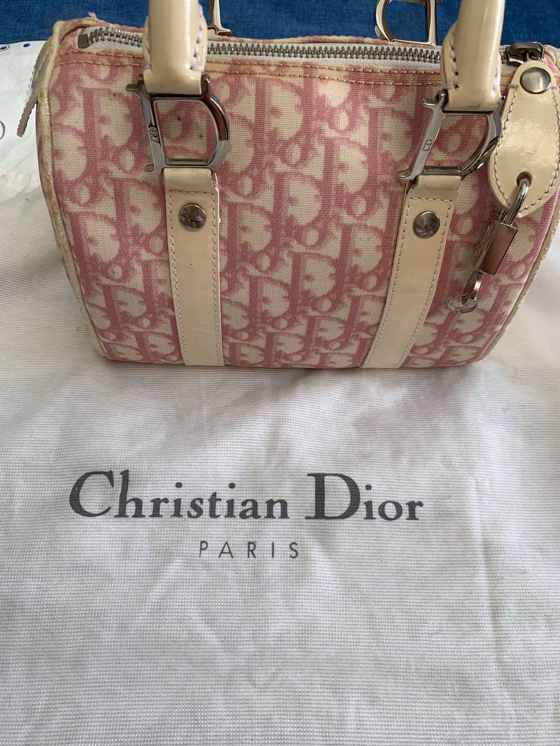 Vintage Dior Pink Logo Mini Boston Bag – Treasures of NYC