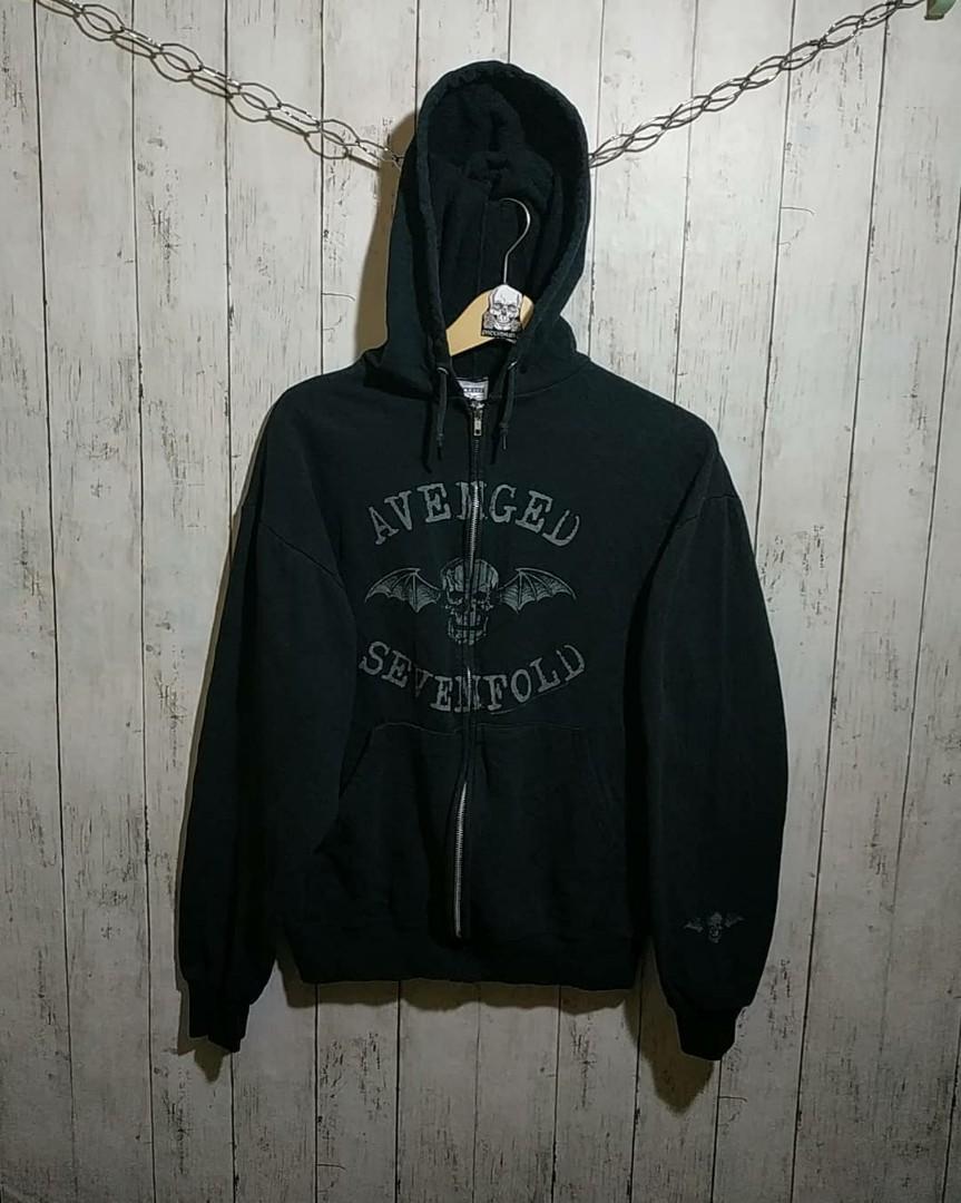 Avenged Sevenfold Zip Hoodie Official Band Merch Original Fesyen Pria Pakaian Baju Luaran di Carousell