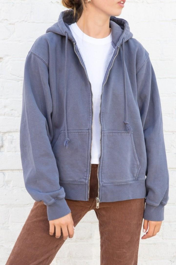BN Brandy Melville Carla Hoodie in Washed Navy instock oversized