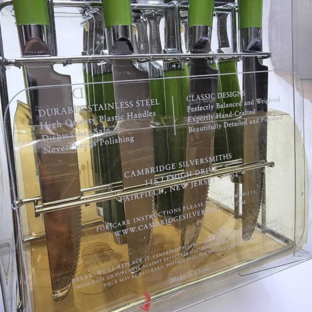 Cambridge (Category: Waste Bins & Bags) located in Makati City. Submitted by rocketmail8 (Listing ID 1073419837, Image 3). Description: brand new old stock, hindi nagamit naka store lan. 1 chrome display rack 4 salad forks 4 dinner forks 4 dinner knives 4 soup spoons 4 tea spoon.