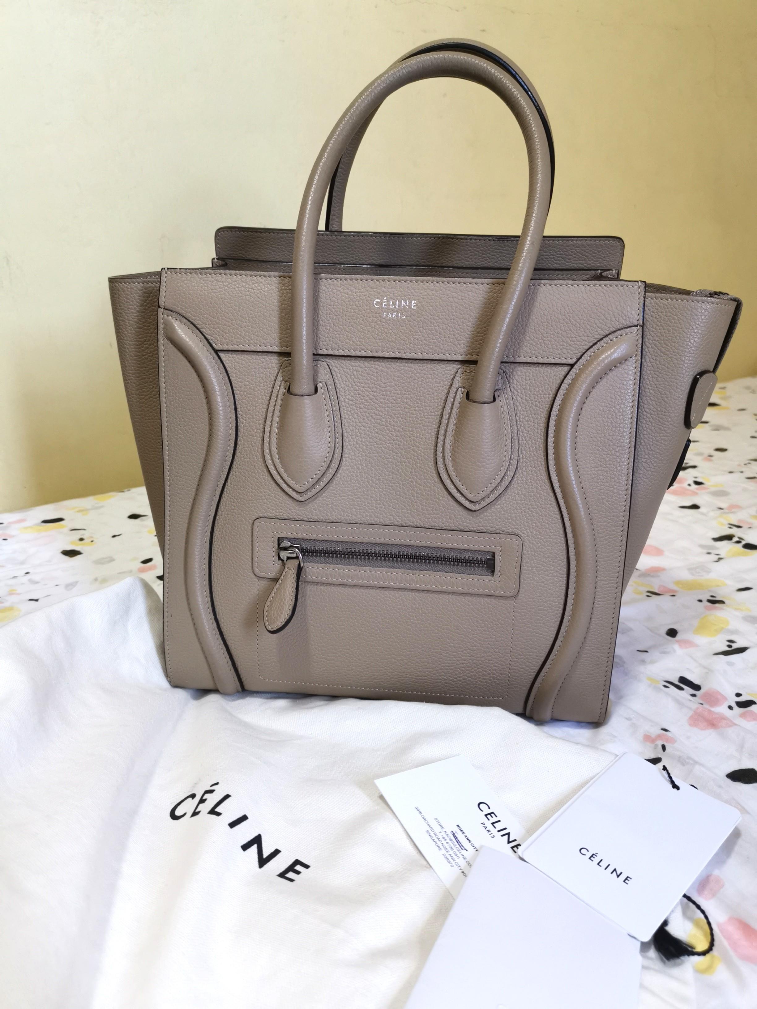 Celine micro luggage grey online