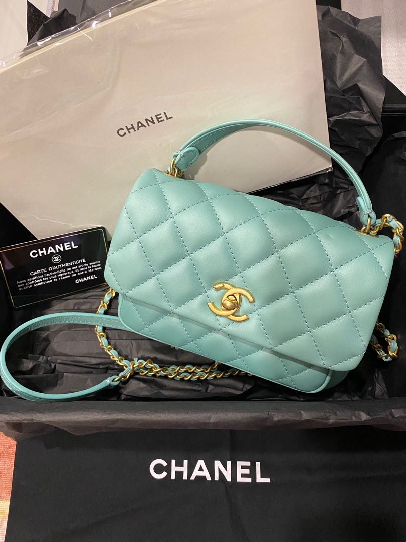 Chanel blue sling bag hotsell