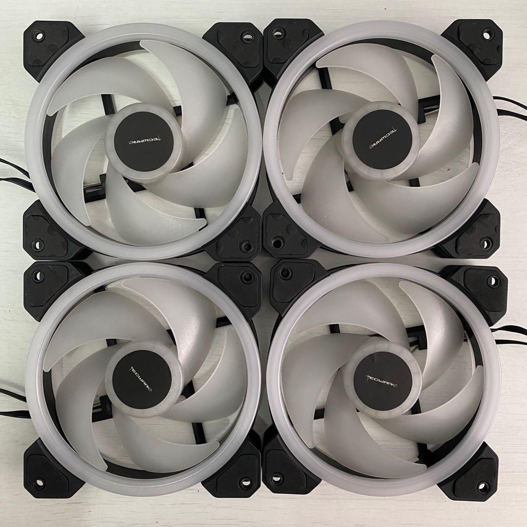 COOLER MASTER Q300L + TECWARE ARC SPECTRUM F3 ARGB FAN x4 & ARGB LED