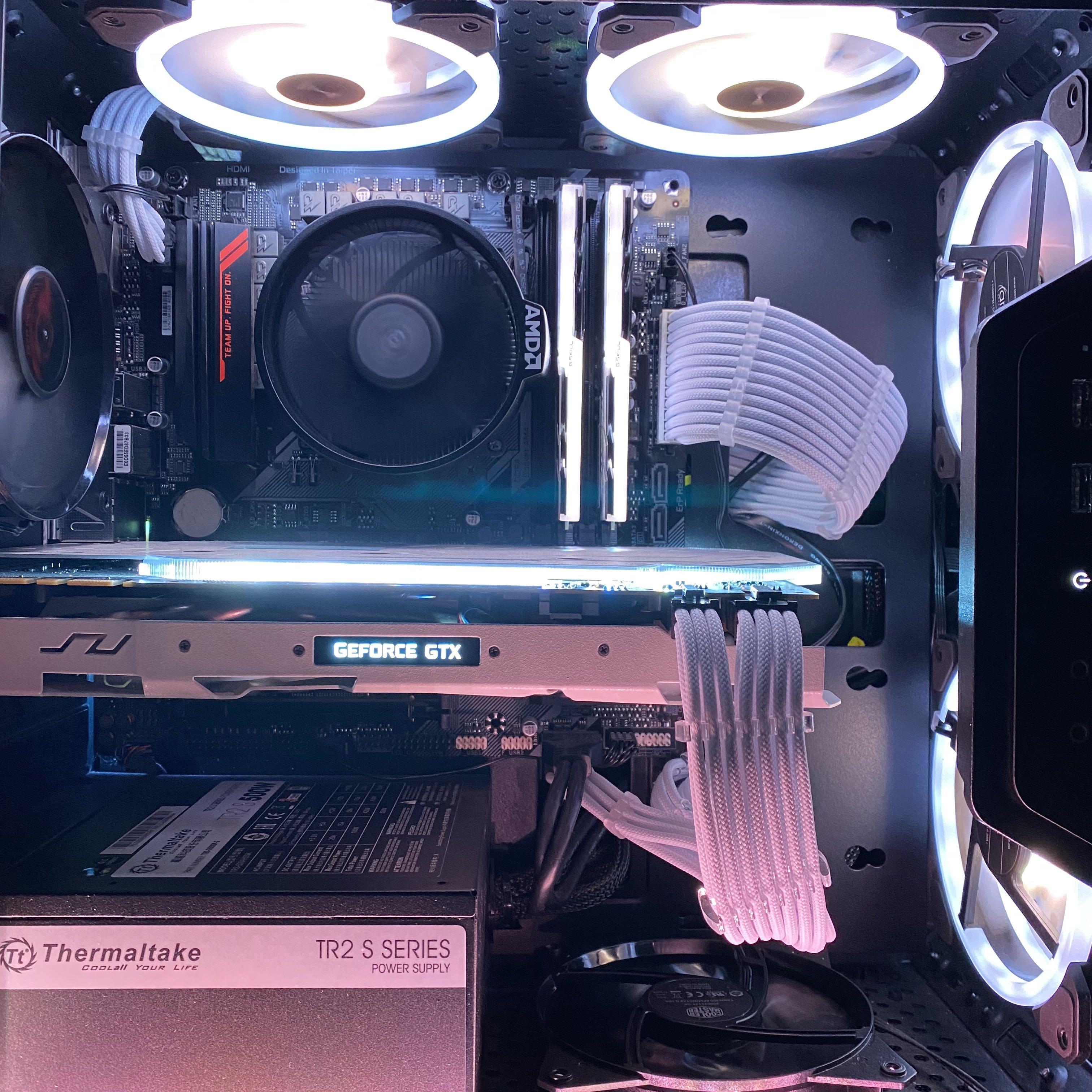 COOLER MASTER Q300L + TECWARE ARC SPECTRUM F3 ARGB FAN x4 & ARGB LED