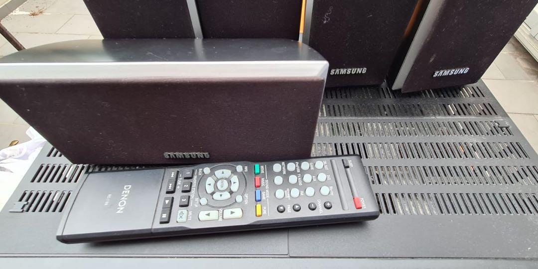 DENON Amp and Samsung surround speakers. (No cables), 音響器材, Soundbar