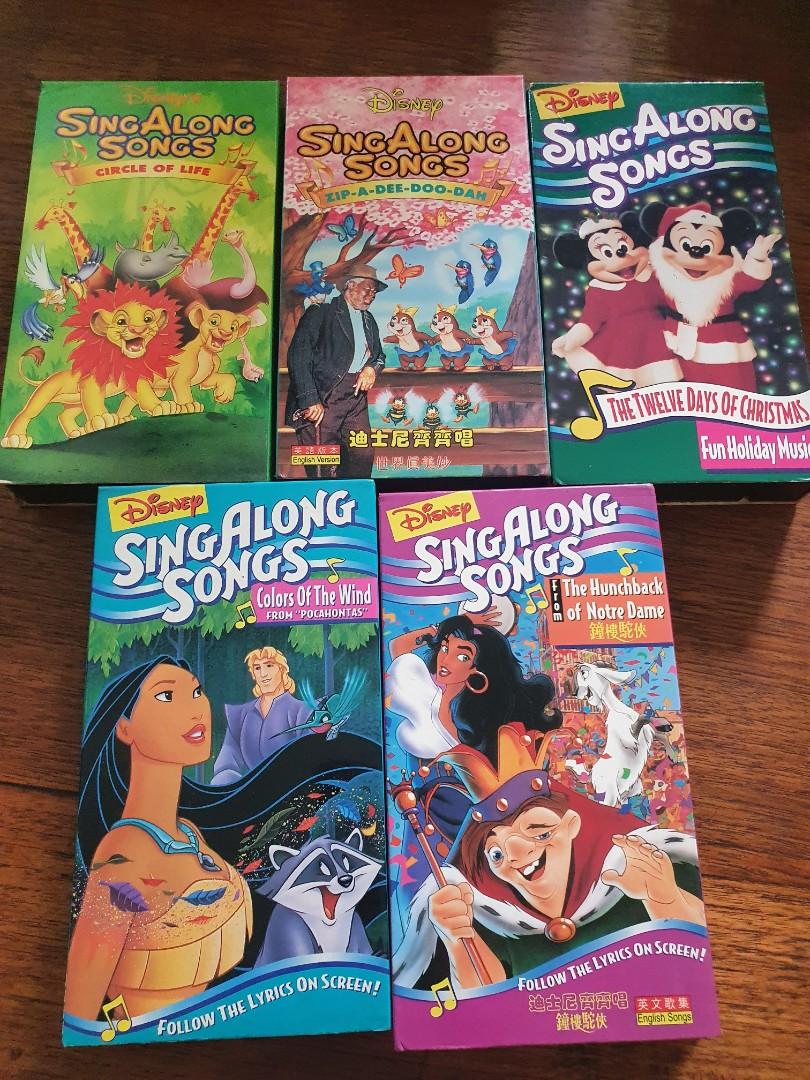 Disney Sing Along Songs Vhs Bundle 5 Tapes Hobbies And Toys Music And Media Music Accessories 