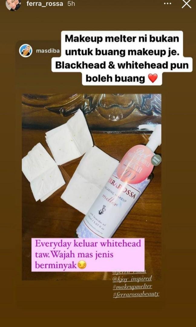 Ferra Rossa Relaxing Makeup Melter Beauty Personal Care Face Makeup On Carousell