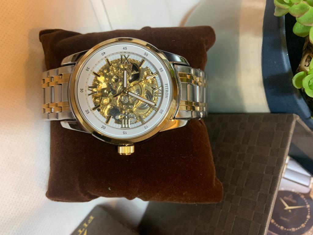 Fitron Automatic Watch Skeleton Dial two tone