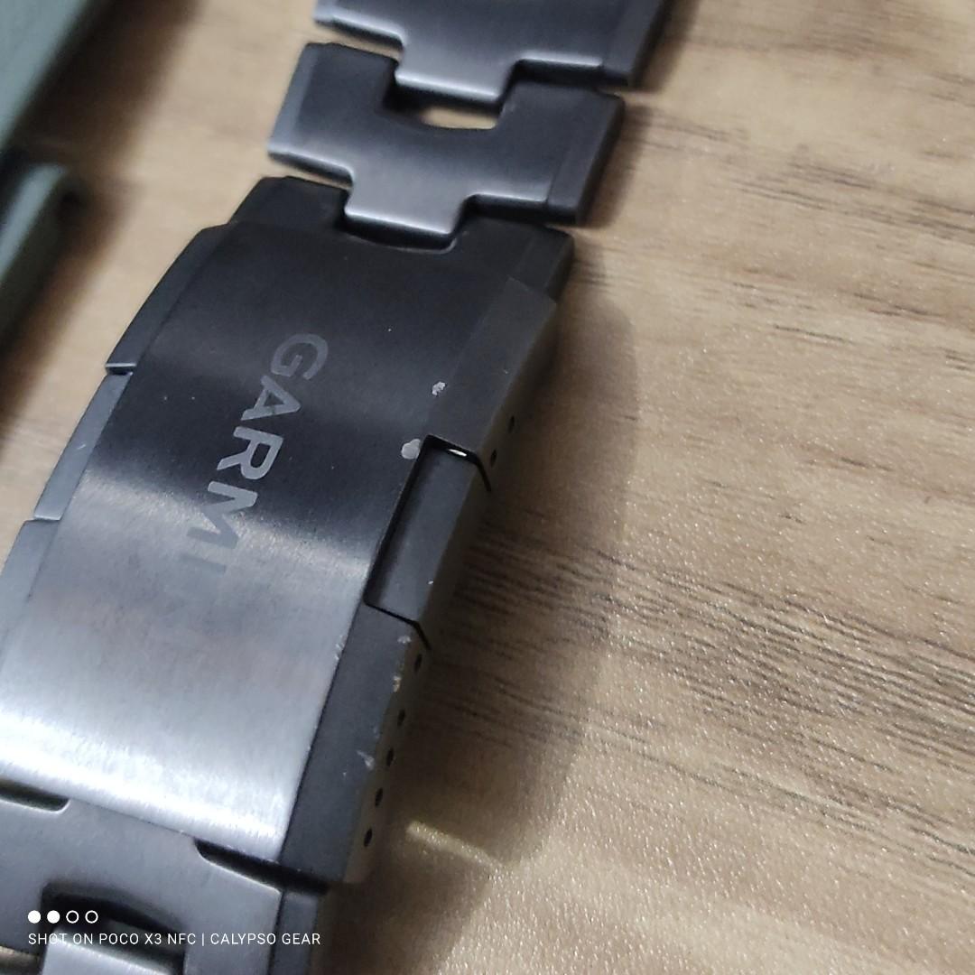 Garmin Fenix 6X Pro Solar Titanium with Titanium Bracelet, Fesyen Pria, Jam  Tangan di Carousell
