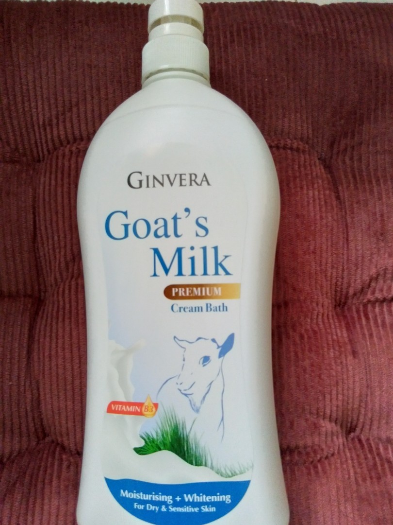 Ginvera Goat milk cream bath 900ml, Health & Nutrition, Health