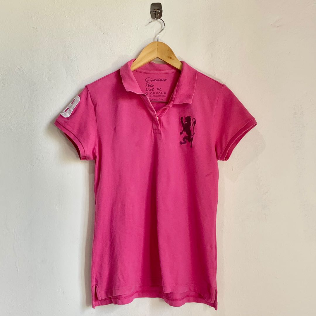 Giordano pink polo shirt online