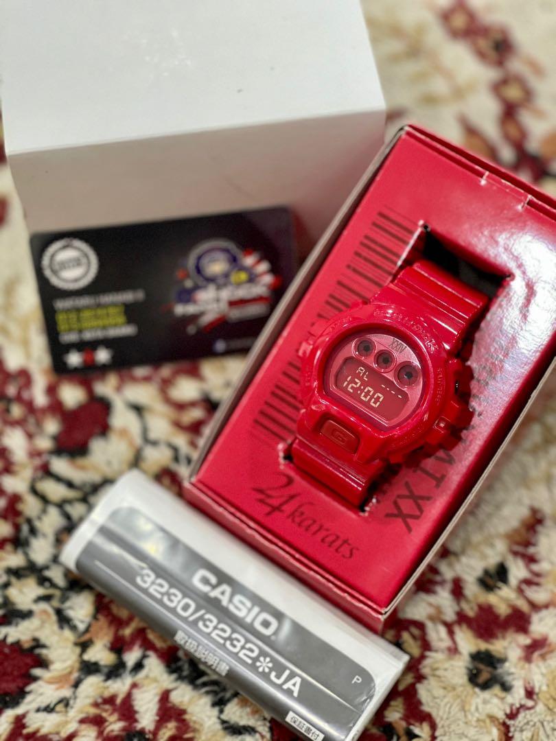 G-Shock Dw-6900 24 Karats Merah Super Rare, Men's Fashion, Watches