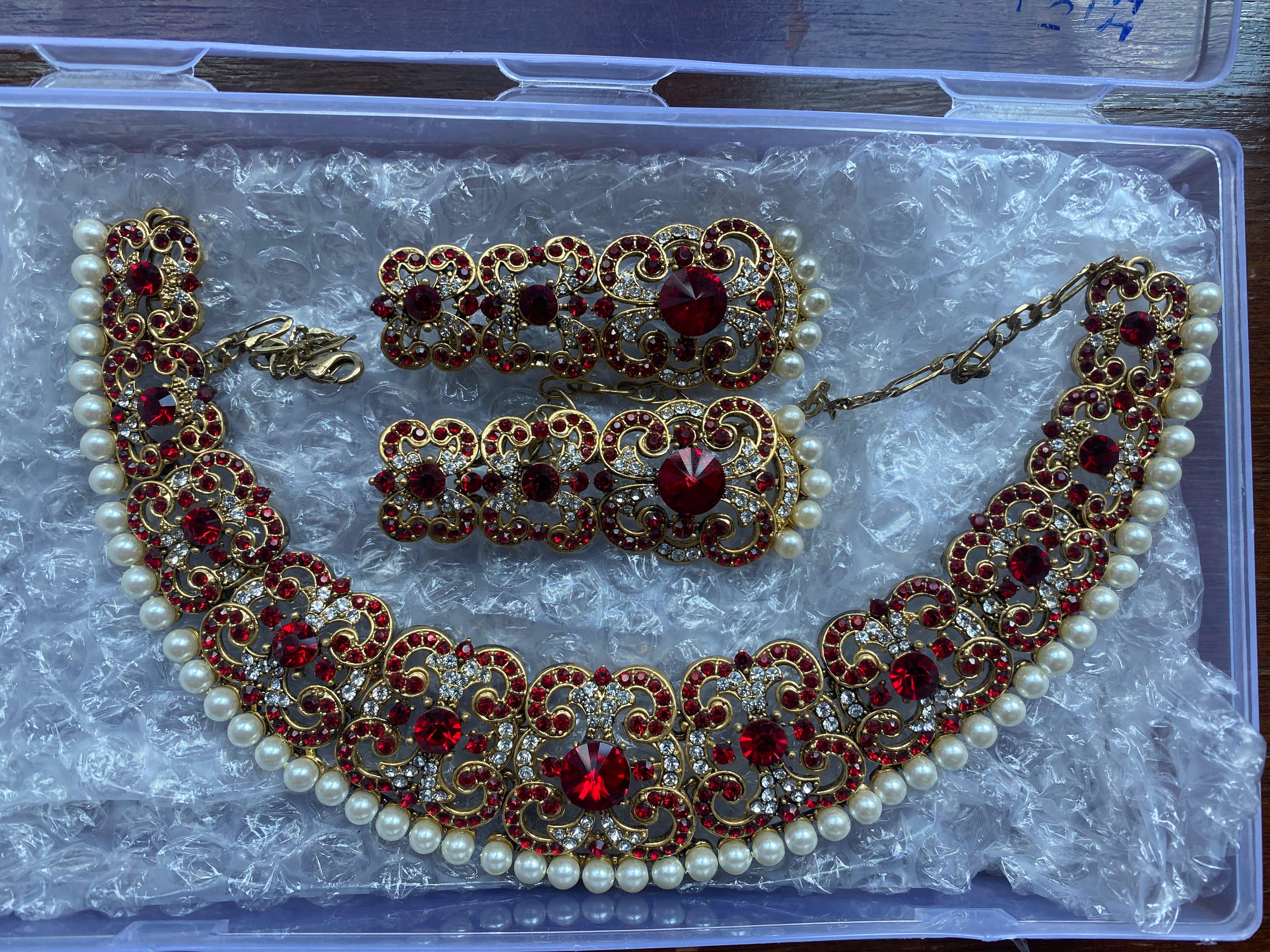 Red indian jewellery set 2025