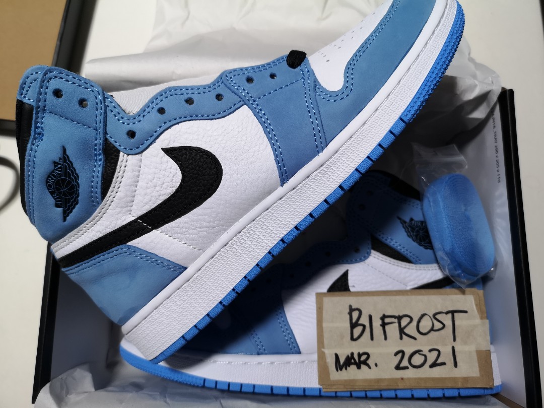 J1 University blue 7Y, Men's Fashion, Footwear, Sneakers on Carousell