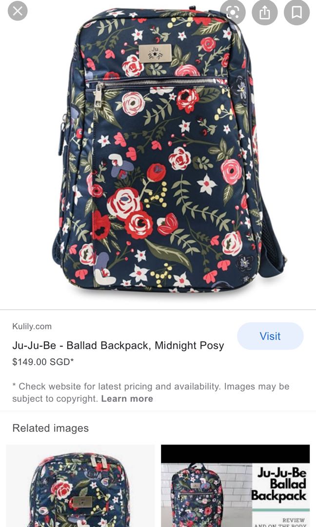 Jujube ballad backpack in midnight rosy Babies Kids Going Out Diaper Bags Wetbags on Carousell