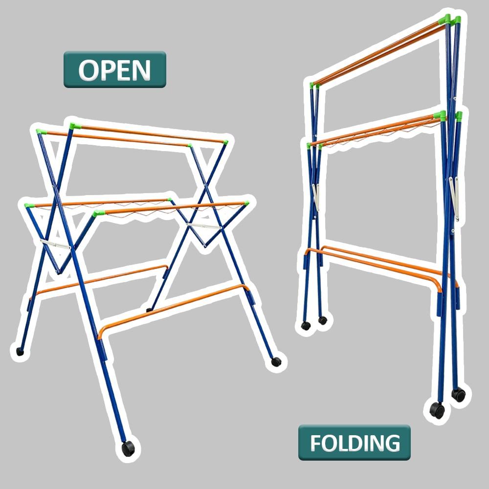 HOUSEHOLD CLOTHES HANGER #SINGLE #DOUBLE POLE/ DRYING RACK (RAK PENYIDAI  BAJU)