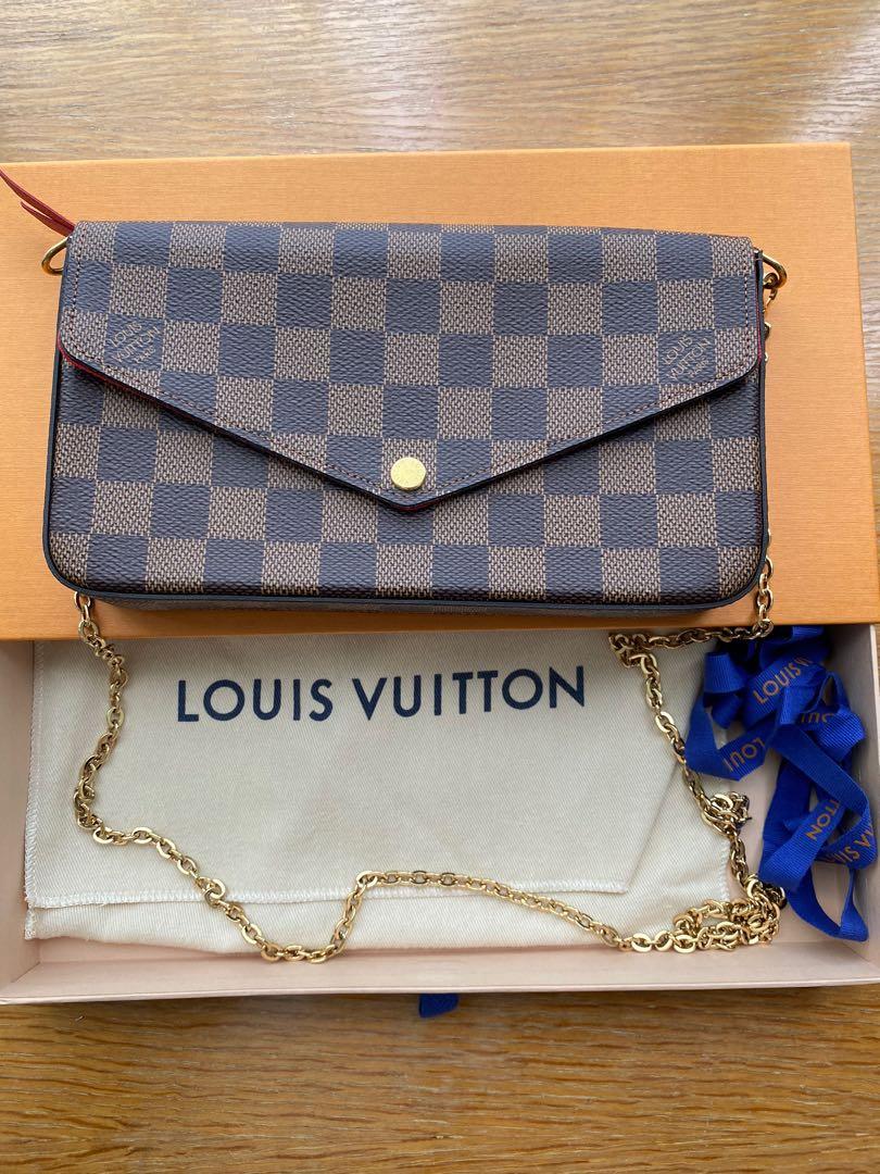 Louis Vuitton FÉLICIE POCHETTE Damier Ebene, Women's Fashion, Bags
