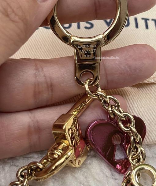 LOUIS VUITTON Bag Charm Key Ring Porte Cles Black Heart