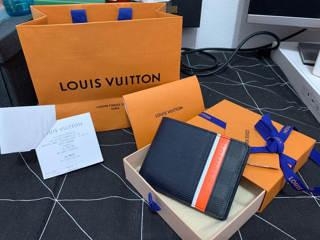 Louis Vuitton Box Pattern Wallet Blue - NOBLEMARS