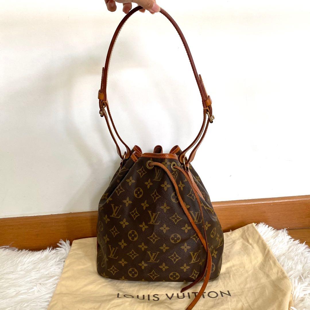 Vintage LV Petit Noe Bucket Bag Monogram, Luxury, Bags & Wallets on  Carousell