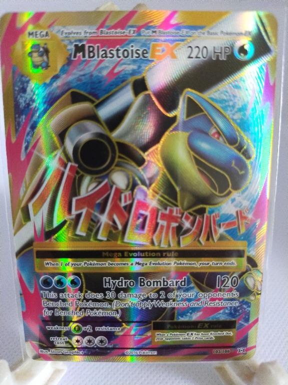 Pokemon M Blastoise Ex Full Art Ultra Rare Xy Evo 102 108 Hobbies Toys Toys Games On Carousell