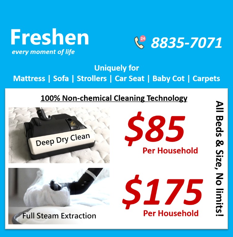 Mattress Cleaning , Sofa Cleaning, Stroller Cleaning, Baby Cot Cleaning