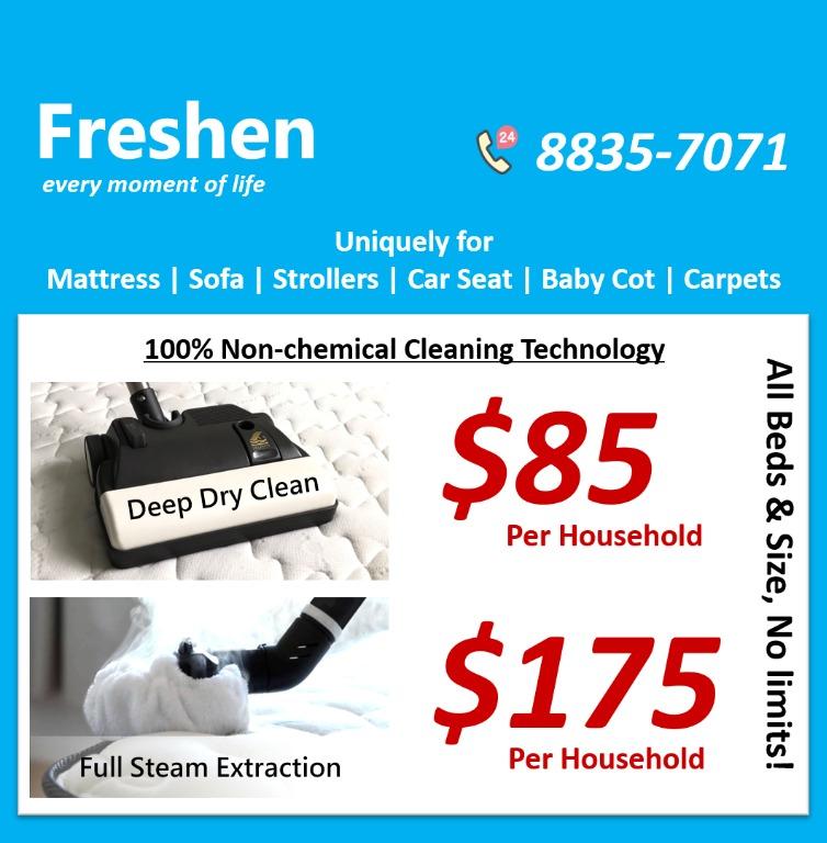 Mattress Cleaning , Sofa Cleaning, Stroller Cleaning, Baby Cot Cleaning, Bed Cleaning, Pram