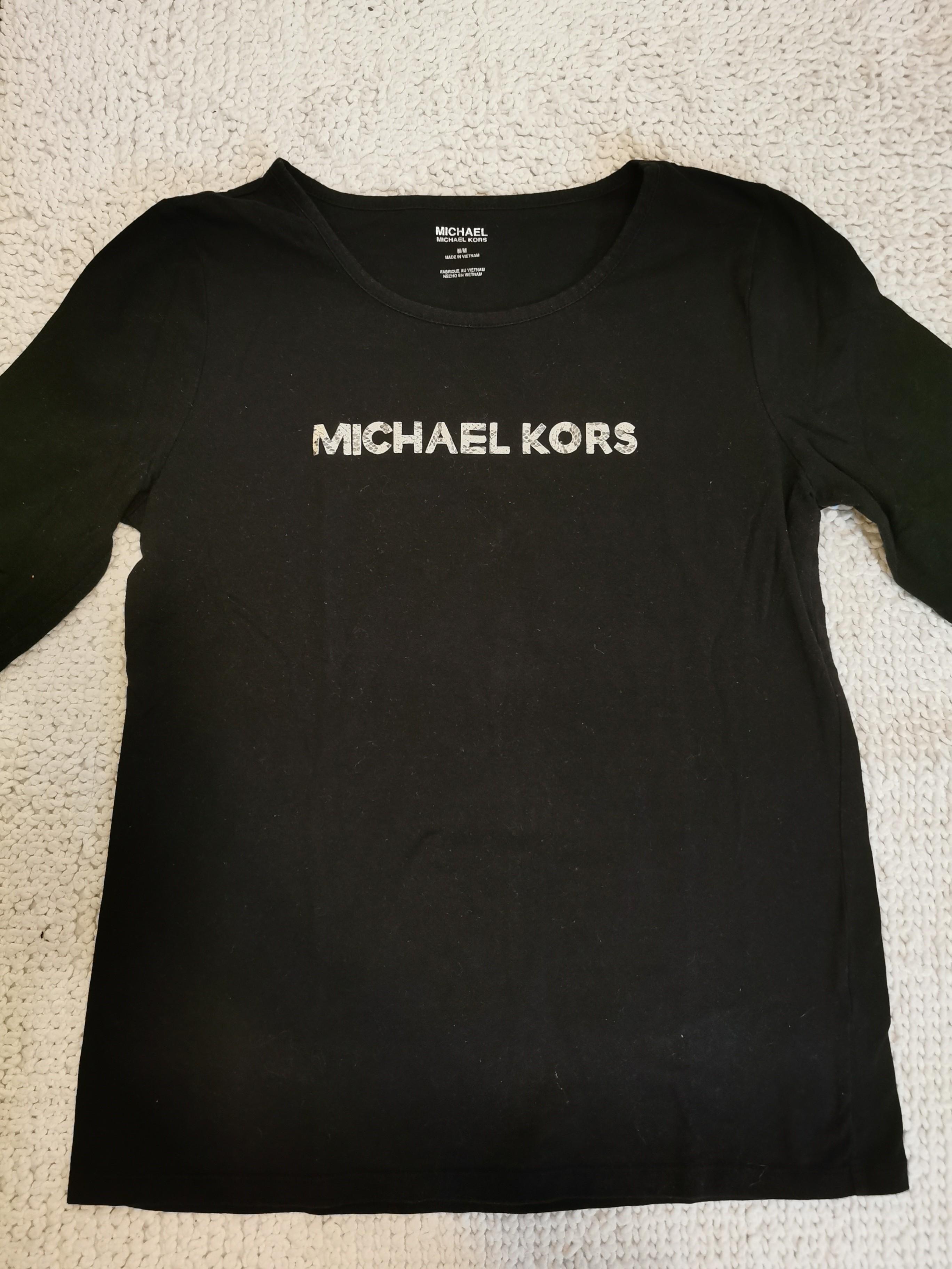 Michael kors black long sleeve shirt clearance