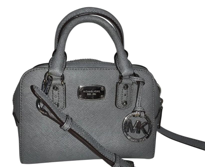 Michael Kors 'sutton' Small Saffiano Leather Satchel in Gray