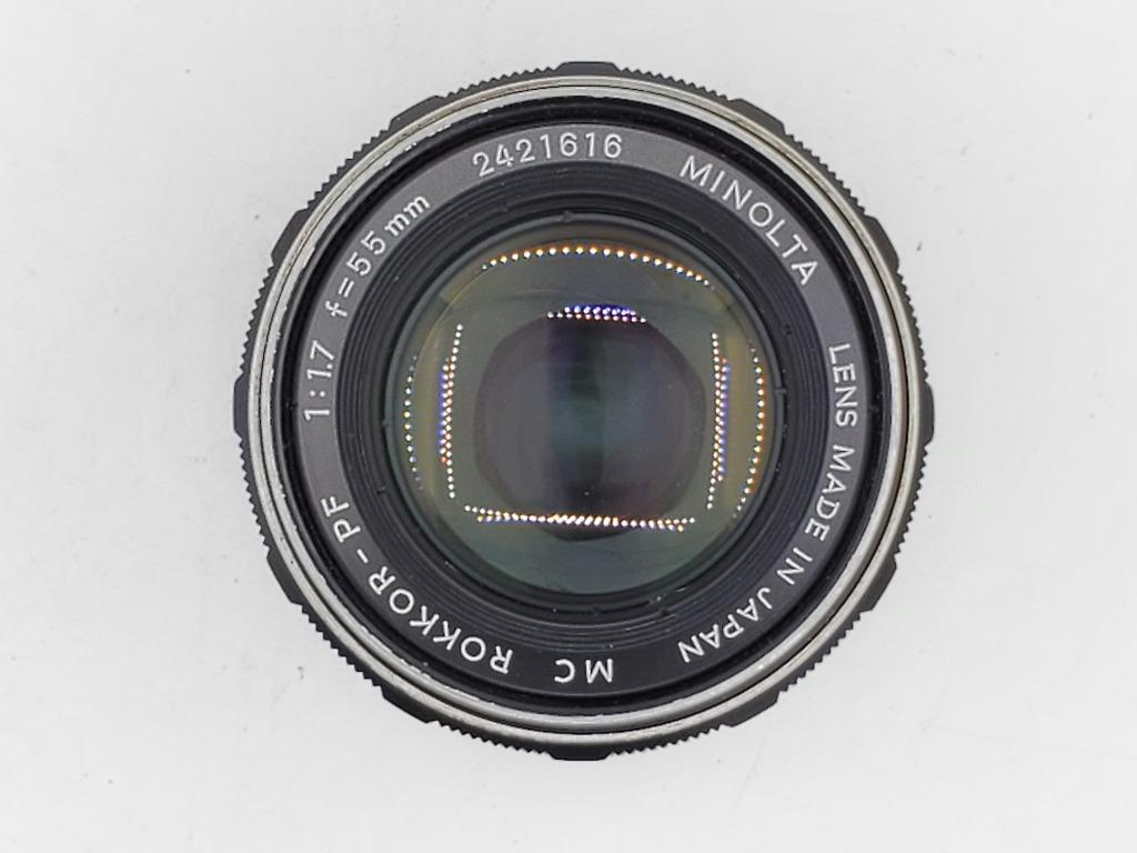 Minolta 55mm F1.7 MC Rokkor-PF No. 2421616, 攝影器材, 鏡頭及裝備