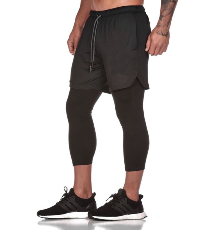 Mens gym shorts with leggings new arrivals