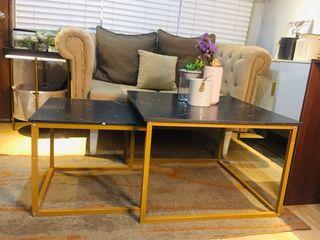 Modern Minimalist Black Gold Center Table