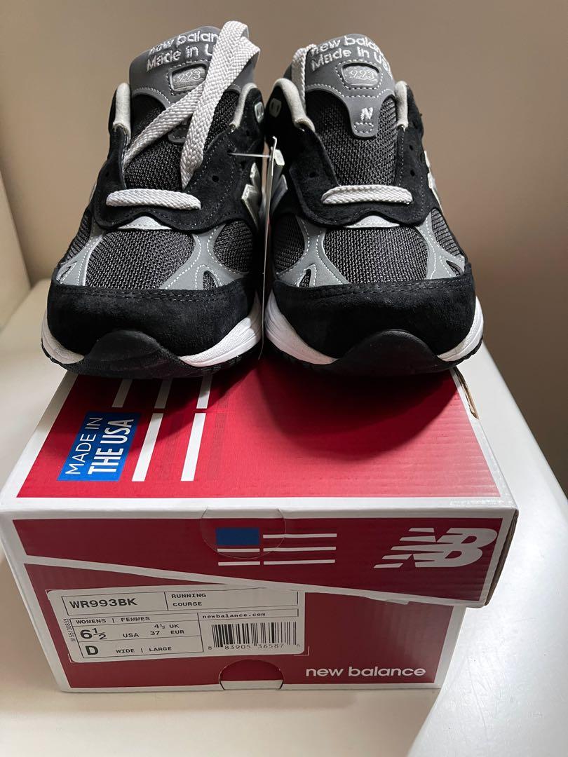 New Balance 993 黑灰D頭size:37 US6.5, 女裝, 鞋, 波鞋- Carousell