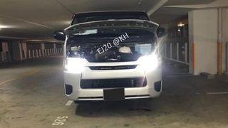 (NV350 & Hiace) Headlight polelight foglight replacement, All car model, Toyota, Nissan, Mazda, Honda, Hyundai, Suzuki, Subaru, Daihatsu, Kia, H1, H4, H7, H11, HB3, 9006, Lowbeam, High beam, Spot light, Side marker, LED / Halogen / HID