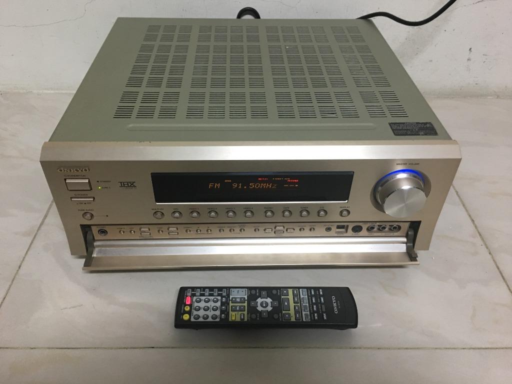 ONKYO TX SR703 FM擴大機,有光纖 DTS THX 認證 7.1家庭劇院 有原廠遙控器 內建風扇, 耳機及錄音音訊設備, 音樂