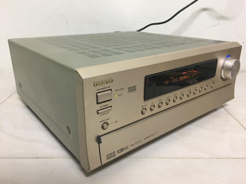 ONKYO TX SR703 FM擴大機,有光纖 DTS THX 認證 7.1家庭劇院 有原廠遙控器 內建風扇, 耳機及錄音音訊設備, 音樂